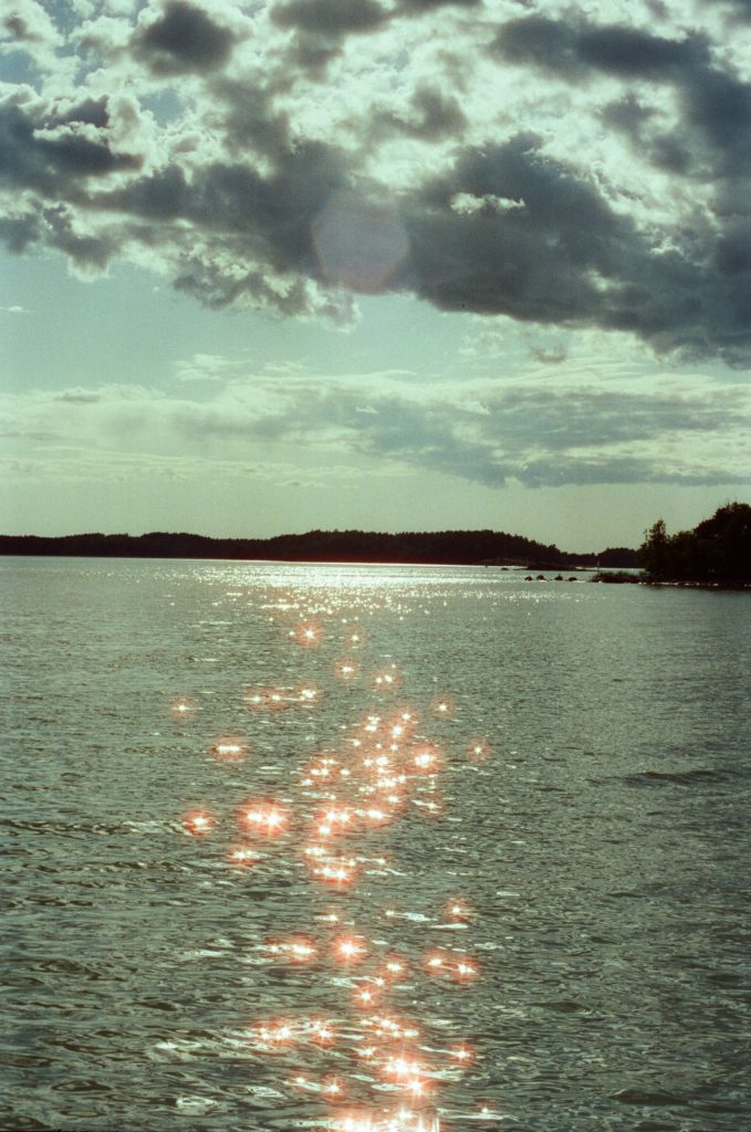 glistening sea and some islands in the horizon. photo credit Chanelle Allesandre